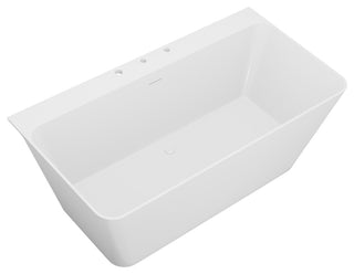 VAULT 59 in. Acrylic Flatbottom Freestanding Bathtub, White