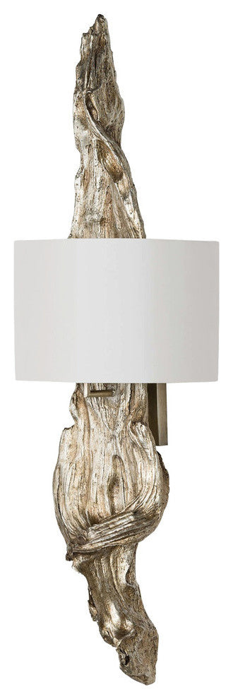 Driftwood Sconce (Ambered Silver Leaf)