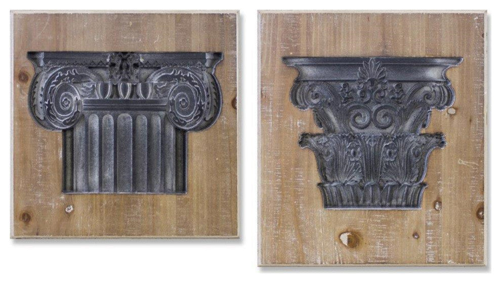 Wall Plaque, 2-Piece Set, 14"SQ, Wood/MDF