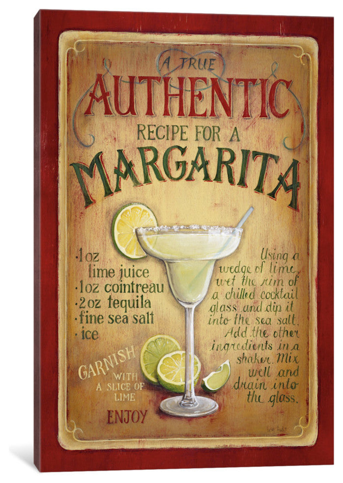"Authentic Margarita" by Lisa Audit, Canvas Print, 18"x12"