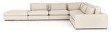 Four Hands Bloor 5-Piece Sectional Set With Ottoman, Essence Natural