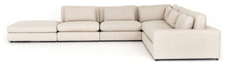 Four Hands Bloor 5-Piece Sectional Set With Ottoman, Essence Natural