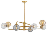 Fredrick Ramond Oberon Large Adjustable Single Tier Chandelier, Heritage Brass