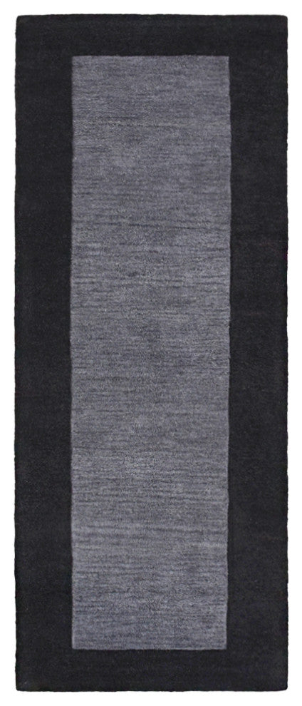 HAND TUFTED WOOL ECO-FRIENDLY AREA RUGS-Charcoal&Black Color,Contemporary