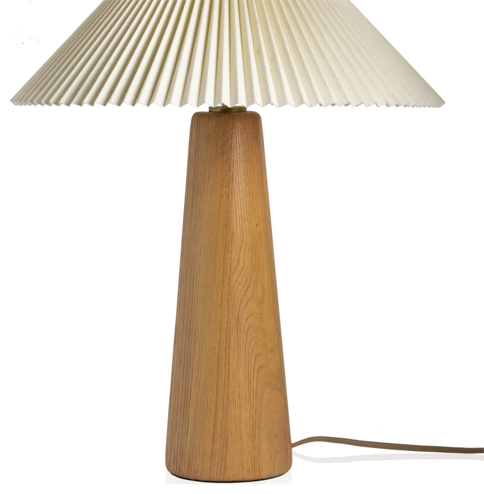 Nora Table Lamp-Light Oak