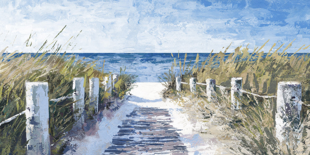 "Fine and Sandy" Painting Print on Wrapped Canvas, 24x12