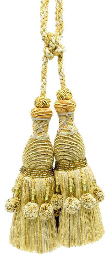Tassel Tieback, Style# TBRW102, Color# VL07 - Golden Olive Green [Set of 2]