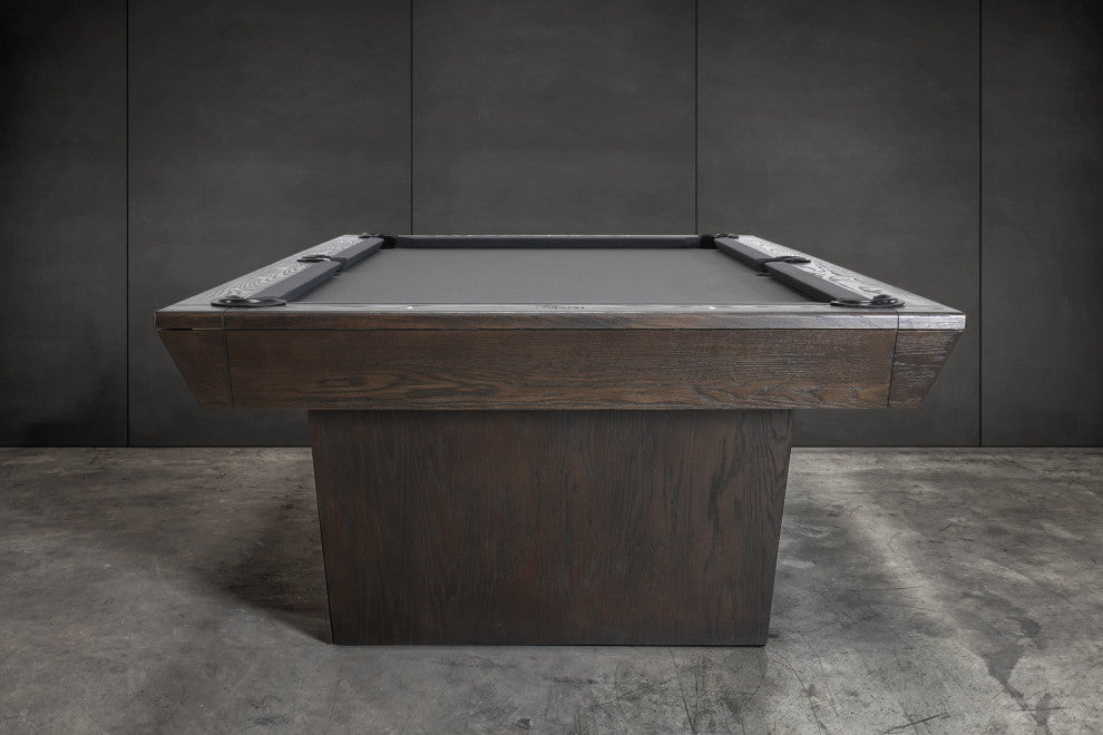 Kai 8' Slate Pool Table, Waxed Brown