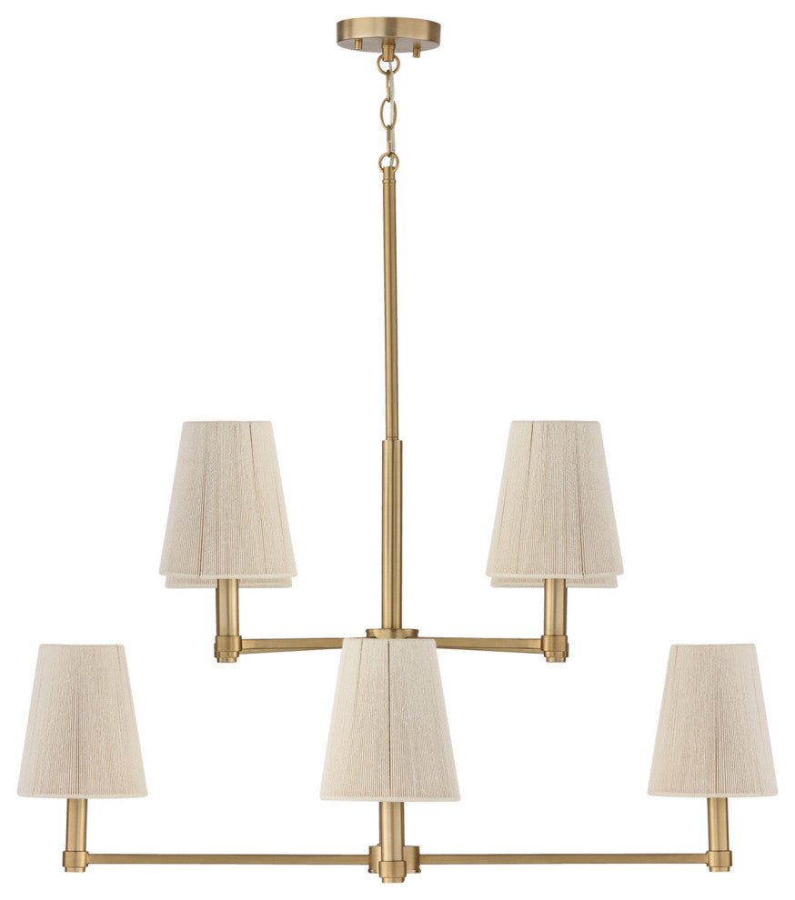 Capital Lighting 454581 Mira 8 Light 38"W Chandelier - Matte Brass