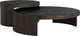 Oliver Nesting Coffee Tables, Smoked Oak and Black Marble Ceramic