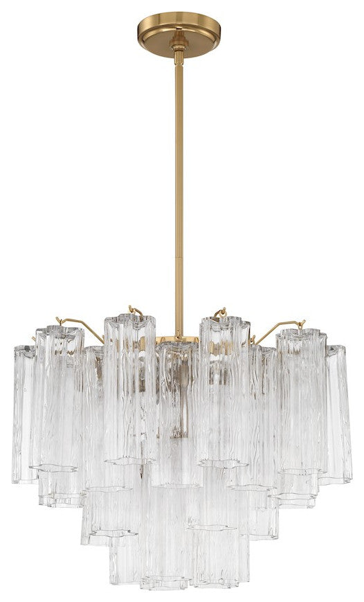CRYSTORAMA Addis 6 Light Aged Brass Chandelier