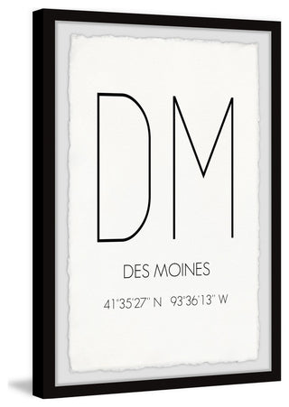 "DM Des Moines" Framed Painting Print, 8x12