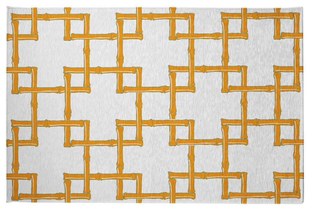 Bamboo Spring Chenille Rug, Mango, 2'x3'