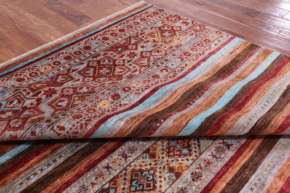 Khorjin Tribal Handmade Wool Rug 8' 2" X 9' 8" Q7413