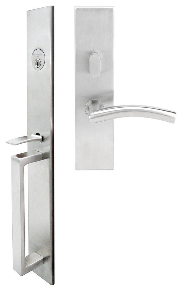 Brussels Lever, Mortise Entry Handleset, Right Hand, Satin Stainless Steel