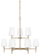 Generation Lighting Lighting 9-Light Chandelier, Satin Bronze