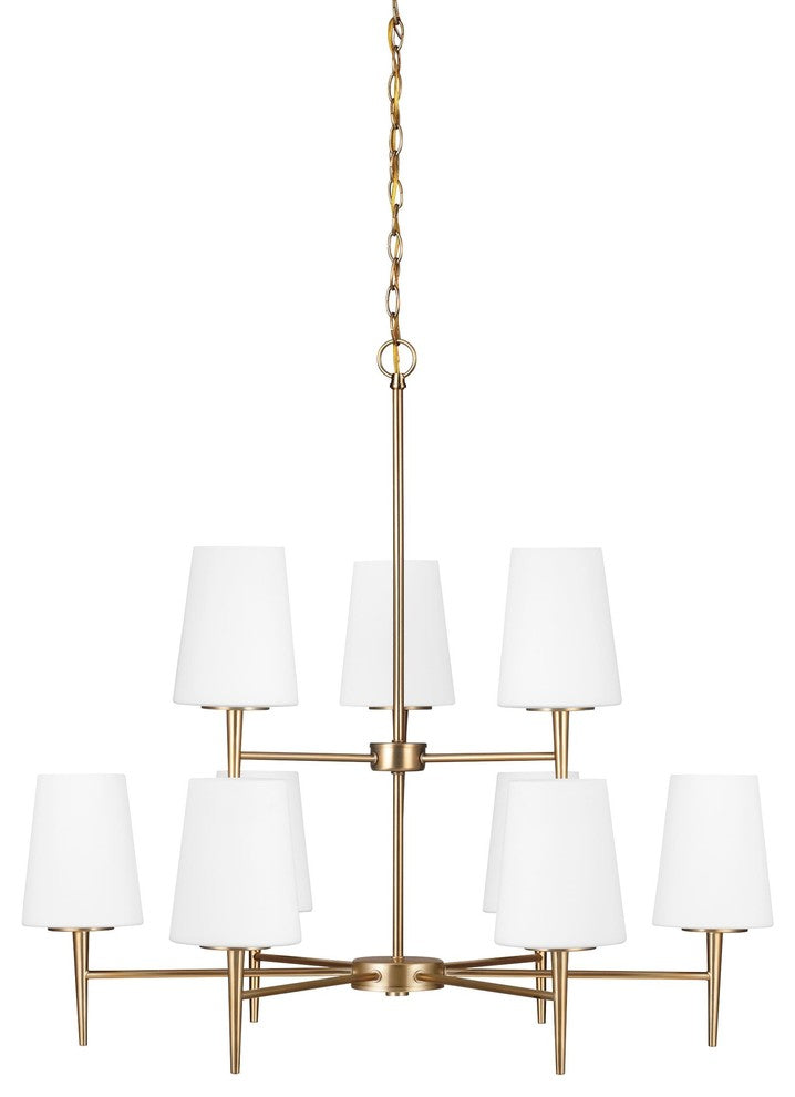 Generation Lighting Lighting 9-Light Chandelier, Satin Bronze