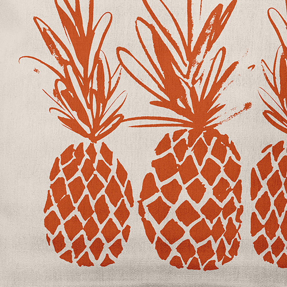 18" x 18" Pineapples Decorative Throw Pillow, Sienna