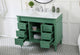 42" Single Bathroom Vanity, Vintage Mint With Ivory White Engineered Marble