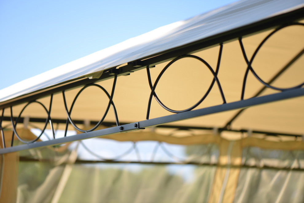 Quality Double Tiered Grill Canopy Outdoor BBQ Gazebo Tent , Polyester