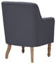Rustic Manor Aadya Accent Chair Upholstered, Linen, Dark Gray