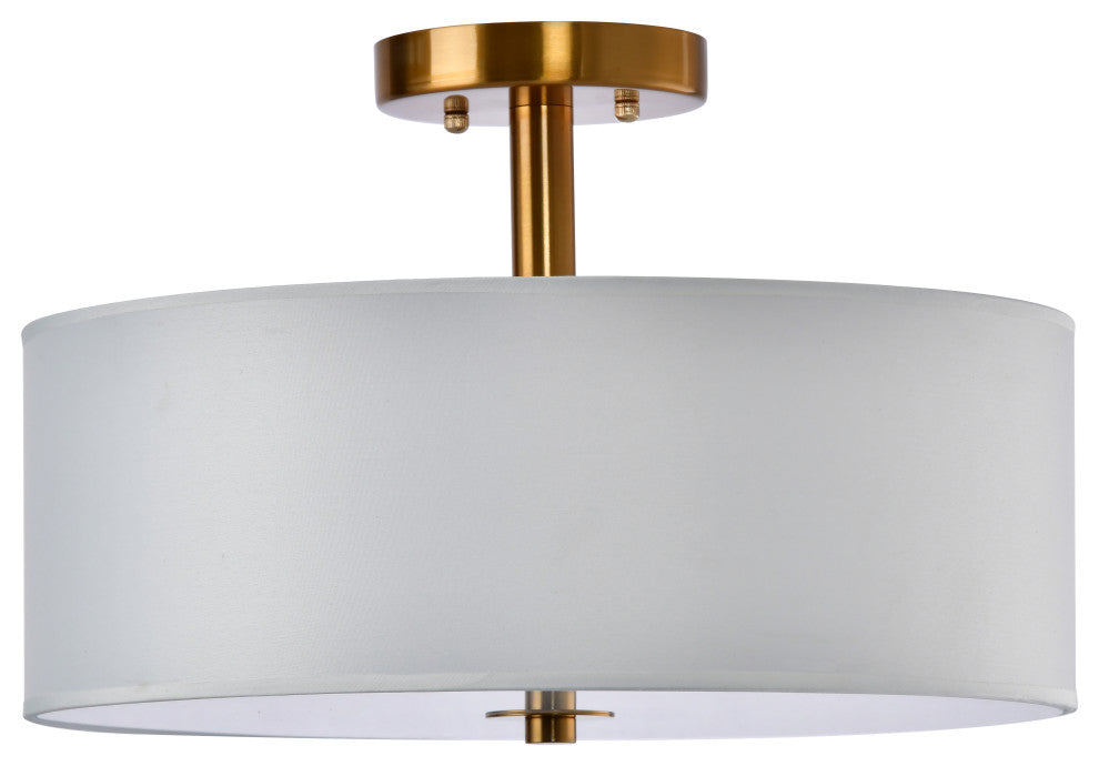Lazzur Herault 3 Light 16" Brushed Gold Semi-Flush Mount Ceiling Light
