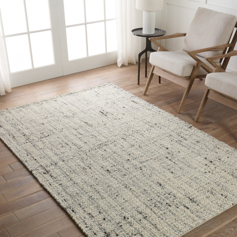 Jaipur Living Season Handmade Solid Cream/ Light Gray Area Rug 8'X10'