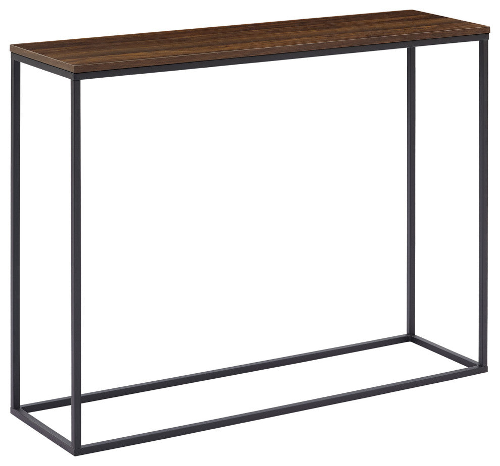 Lowell 42"  Entry Table - Dark Walnut/Black
