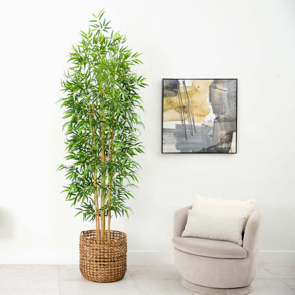 9ft. Artificial Bamboo Tree With Real Bamboo Trunks