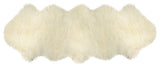 Milan Shearling Double Sheepskin Rug 2' X 6', Ivory
