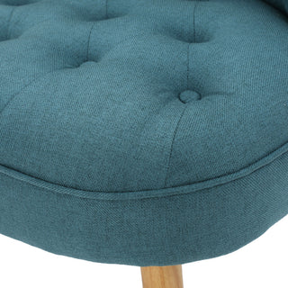 GDF Studio Donna Plush Modern Tufted Accent Chair, Dark Teal