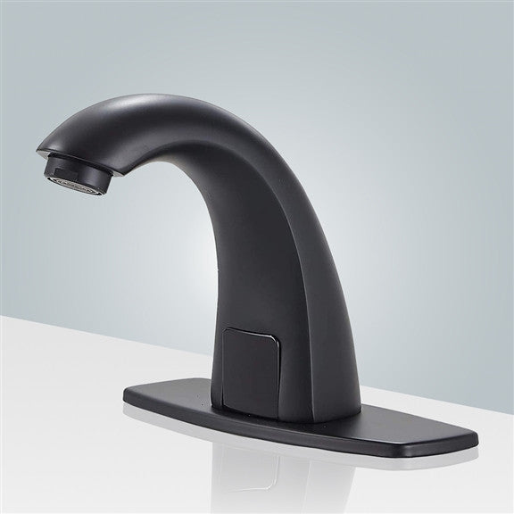 Automatic Touchless Sensor Bathroom Sink Faucets, Matte Black