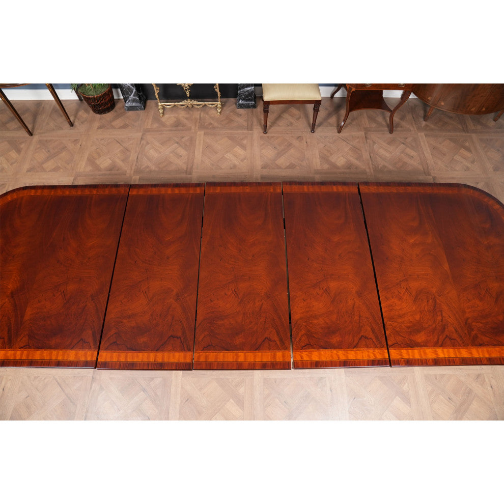 Banded Mahogany Dining Table