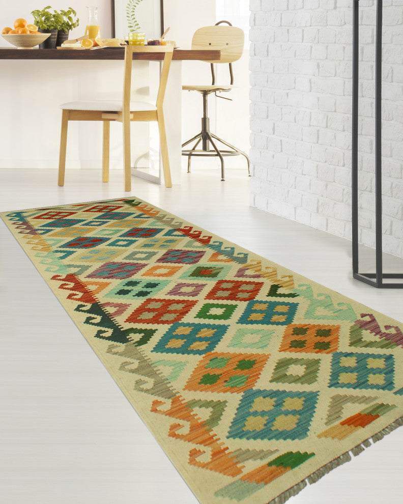 Sangat Kilim Hrapenly Ivory Runner