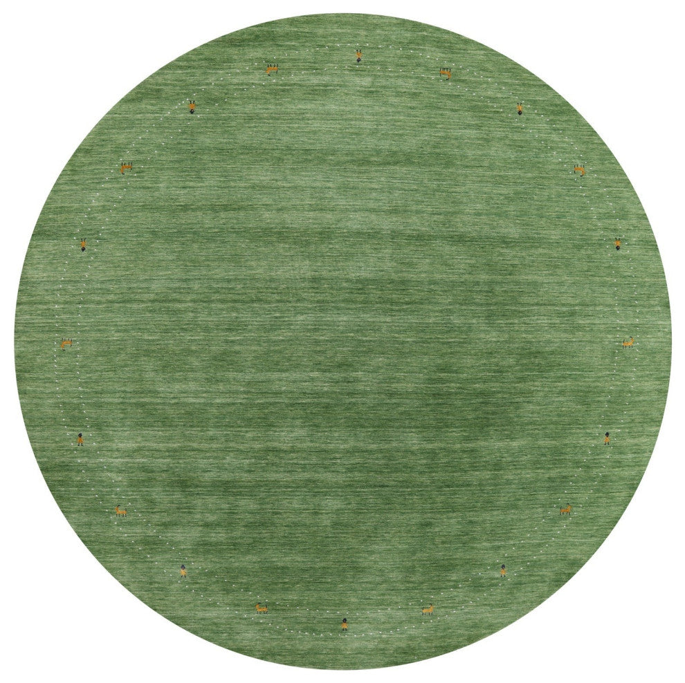 10' Round Persian Gabbeh Hand Knotted Wool Rug - Q15080