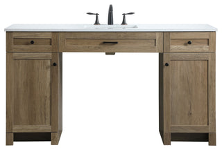 60" ADA Compliant Bathroom Vanity, Natural Oak