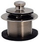 Illusionary Overflow 12" & 4" Sch. 40 ABS Bath Waste and Overflow With Lift, Satin Nickel