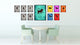 Leo Horoscope Astrology Aqua Print on Canvas with Picture Frame, 28"x37"