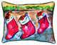 Pair of Betsy Drake Christmas Stockings Large Indoor/Outdoor Pillows 16x20