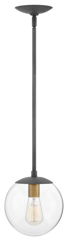 Hinkley Lighting 3747 Warby 1 Light 10"W Globe Pendant - Aged Zinc