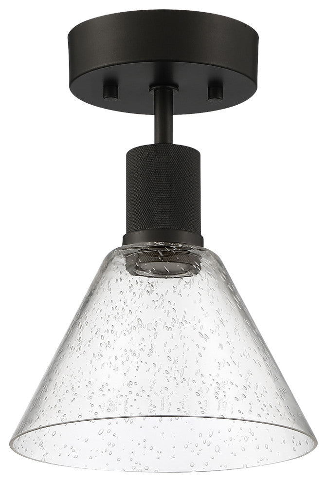 Access Port Nine 1-Light Martini LED Semi-Flush Matte Black