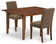 3Pc Rectangular 42/54" Table, 12, Leaf, Two Parson Chair, Mahogany Leg, Coffee