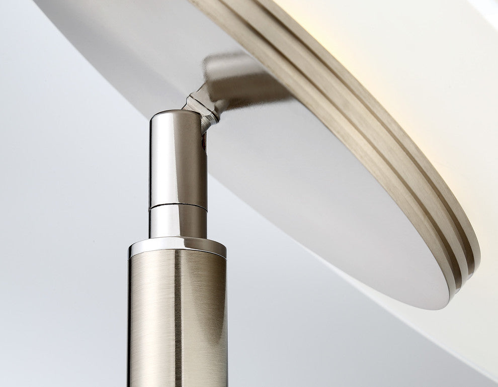 Tampa Single Pole Floor Lamp, Satin Nickel