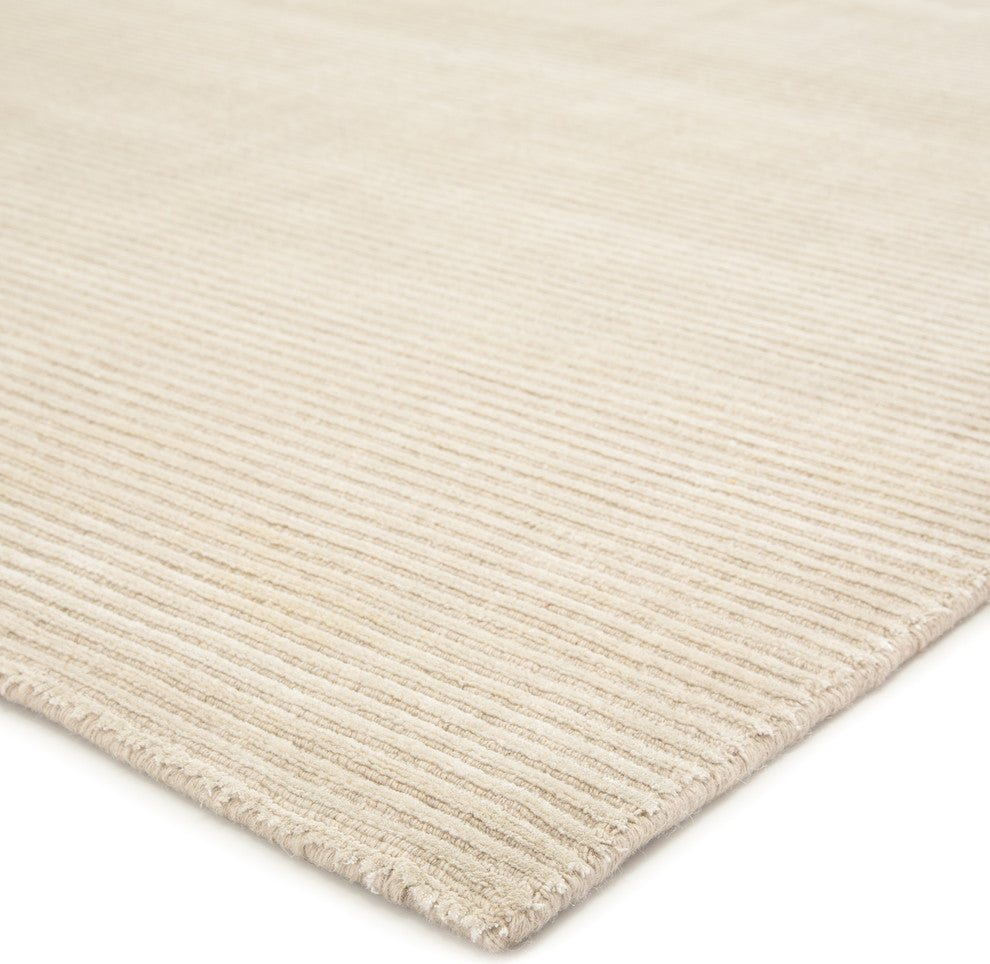 Jaipur Living Basis Handmade Solid White/Cream Area Rug, 12'x15'