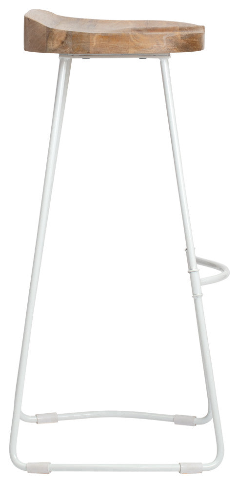 Asher 30" Saddle Seat Bar Stool, Natural