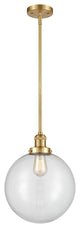 Beacon Mini Pendant, Satin Gold, Clear