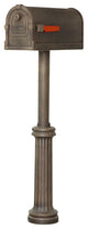 Savannah Curbside Mailbox With Bradford Direct Burial Mailbox Post, Copper