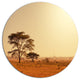 Trees In African Landscape, African Landscape Round Wall Art, 11"