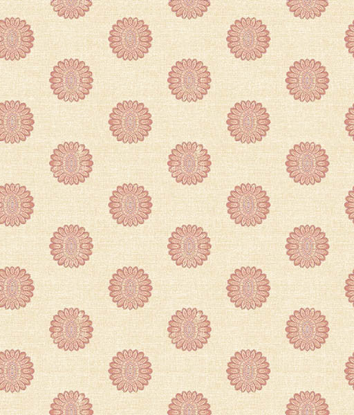Floral Medallion Wallpaper, Dusty Rose, Bolt