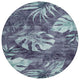 Machine Washable Indoor/Outdoor Chantille ACN1887 Blue 8' x 8' Round Rug